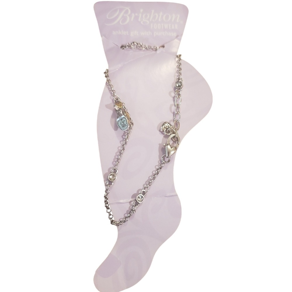 Brighton Footwear Anklet Silver Charm Flip Flop Gift With Purchase NEW‎